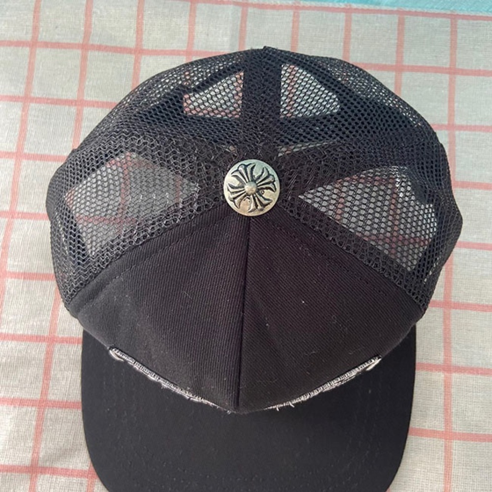 Chrome Hearts Mesh Breathable Black Embroidered Sports Cap - Picture 4 of 7